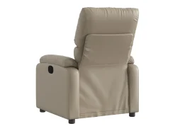 Poltrona reclinável couro artificial cor cappuccino PT288203^ Poltrona