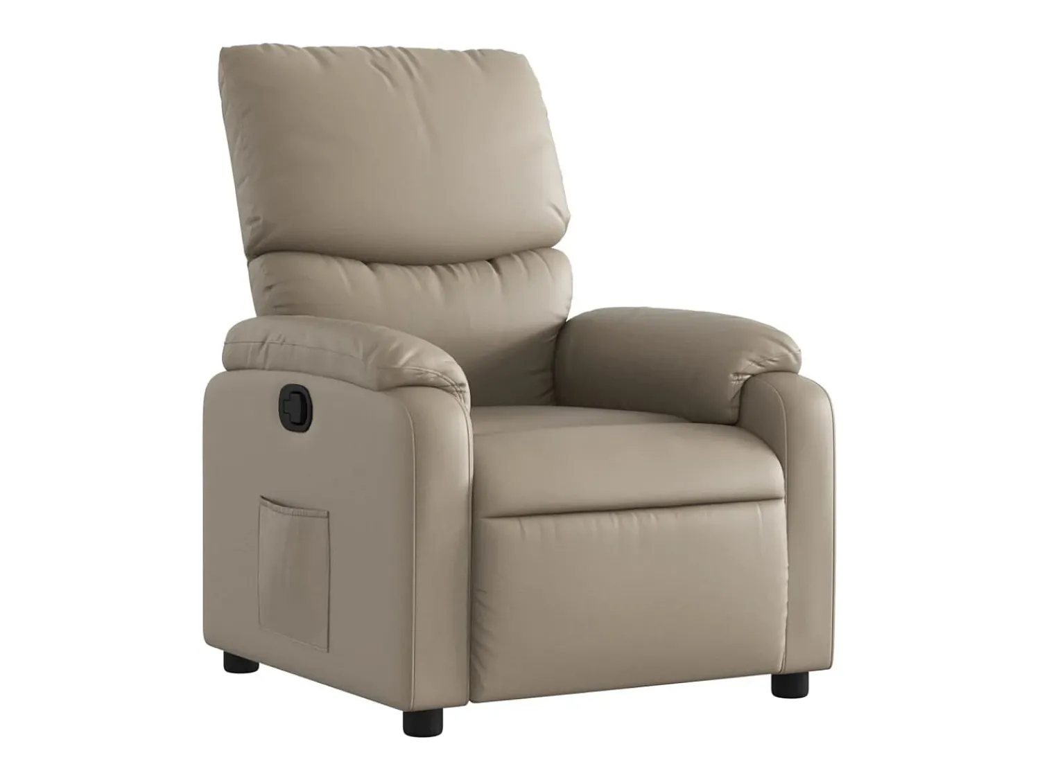 Poltrona reclinável couro artificial cor cappuccino PT288203^ Poltrona