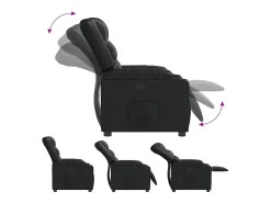 Poltrona* Poltrona reclinável couro artificial SHL956337 Preto