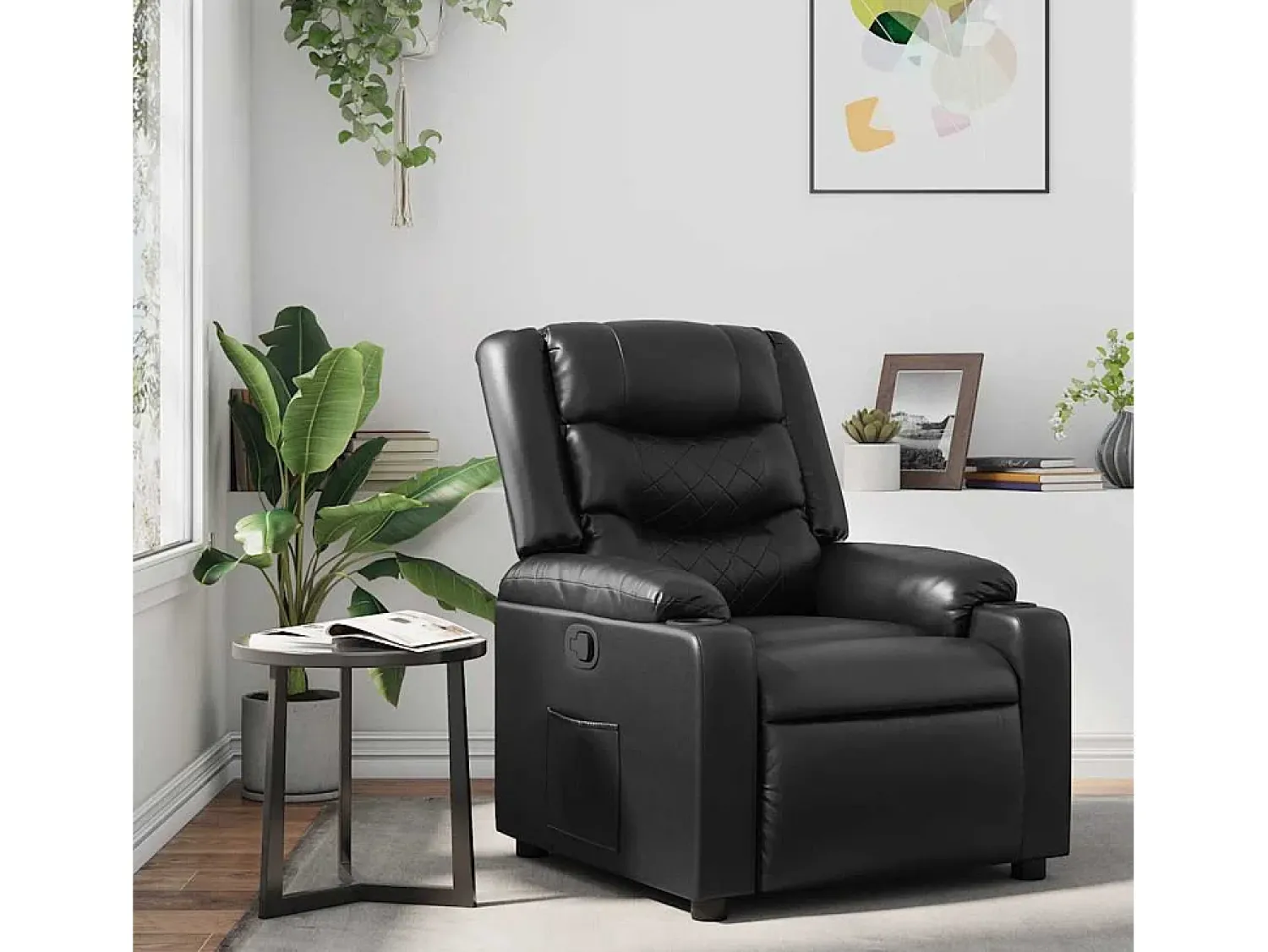 Poltrona* Poltrona reclinável couro artificial SHL956337 Preto
