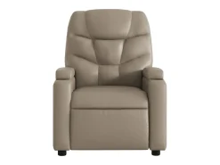 Poltrona* Poltrona reclinável couro artificial cor cappuccino PT391877 Castanho