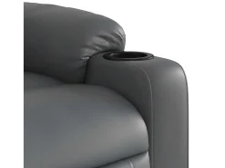 Poltrona| Poltrona reclinável couro artificial SHL511609 Cinzento