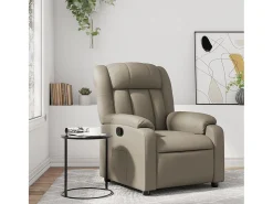Poltrona* Poltrona reclinável couro artificial cor cappuccino SHL439000 Castanho