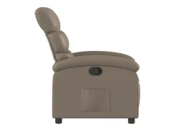 vidaxl Poltrona reclinável couro artificial cor cappuccino^ Poltrona