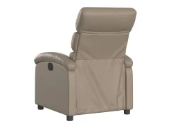 vidaxl Poltrona reclinável couro artificial cor cappuccino^ Poltrona