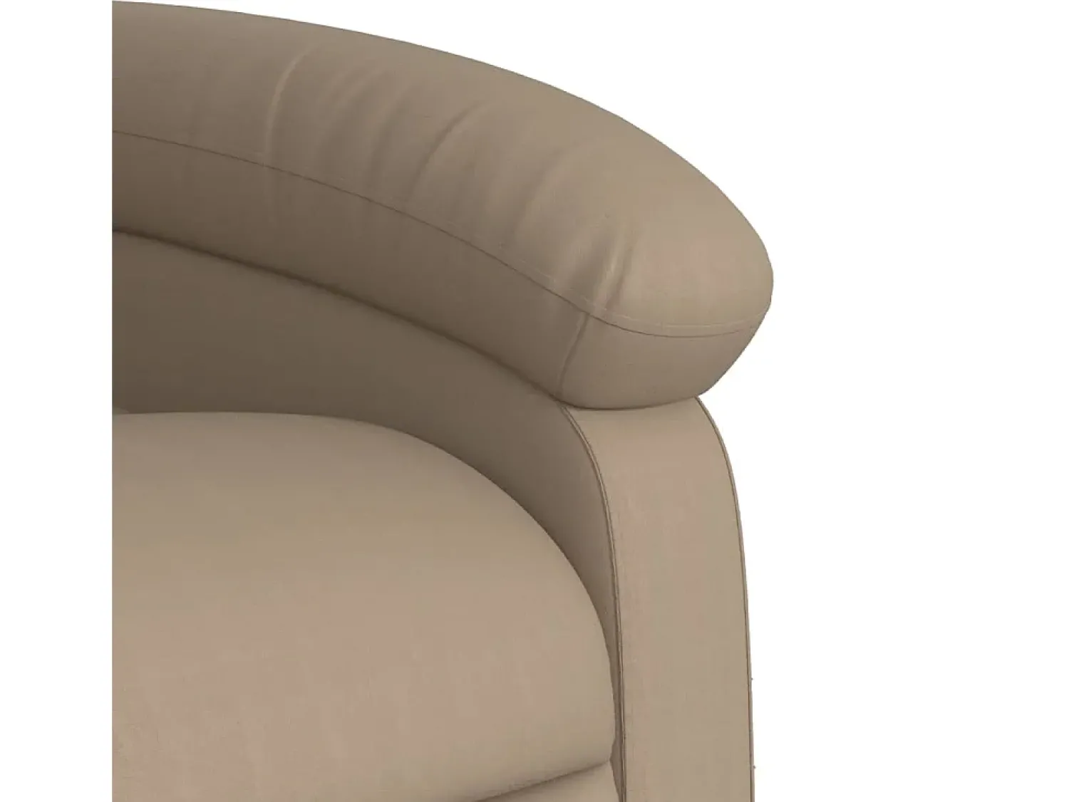 vidaxl Poltrona reclinável couro artificial cor cappuccino^ Poltrona