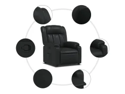 Poltrona| Poltrona reclinável couro artificial SHL763246 Preto