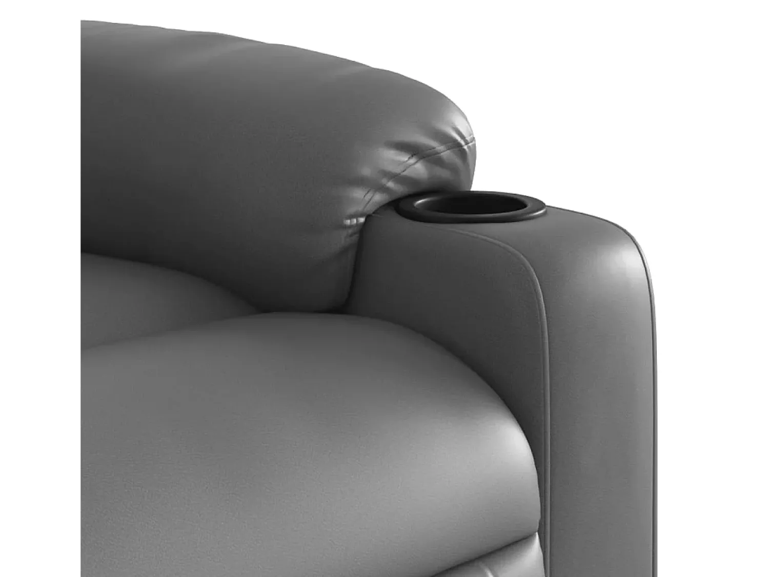Poltrona|vidaxl Poltrona reclinável couro artificial Cinzento