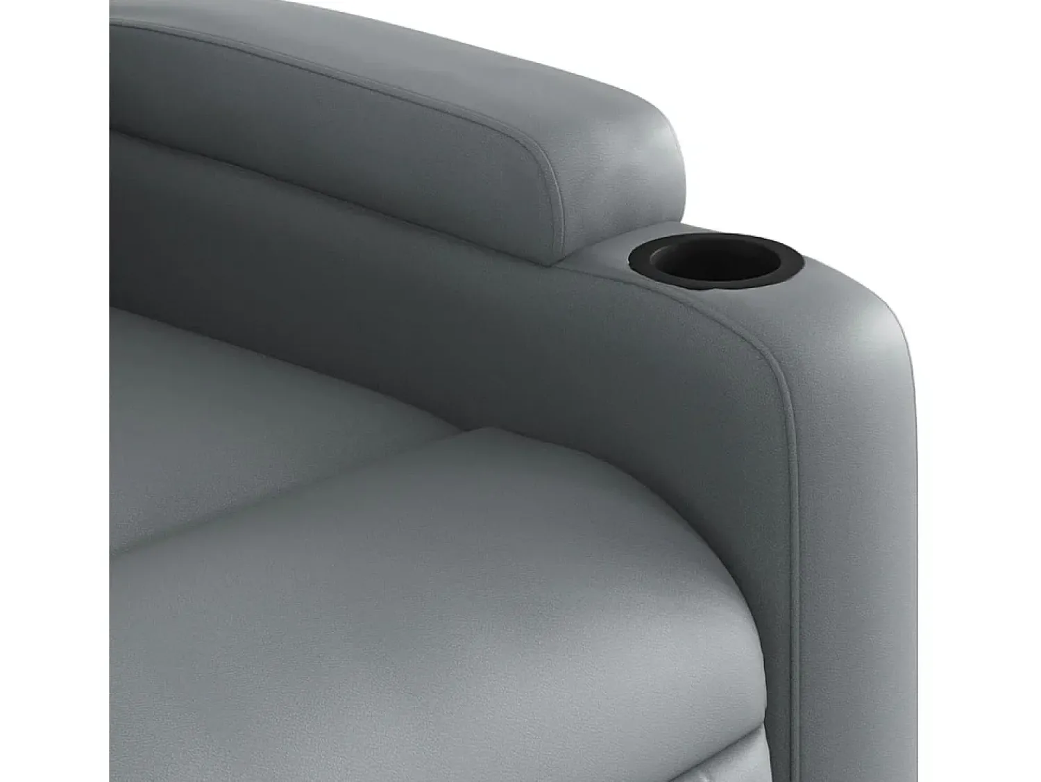Poltrona|vidaxl Poltrona reclinável couro artificial Cinzento