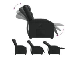 Poltrona|vidaxl Poltrona reclinável couro artificial Preto