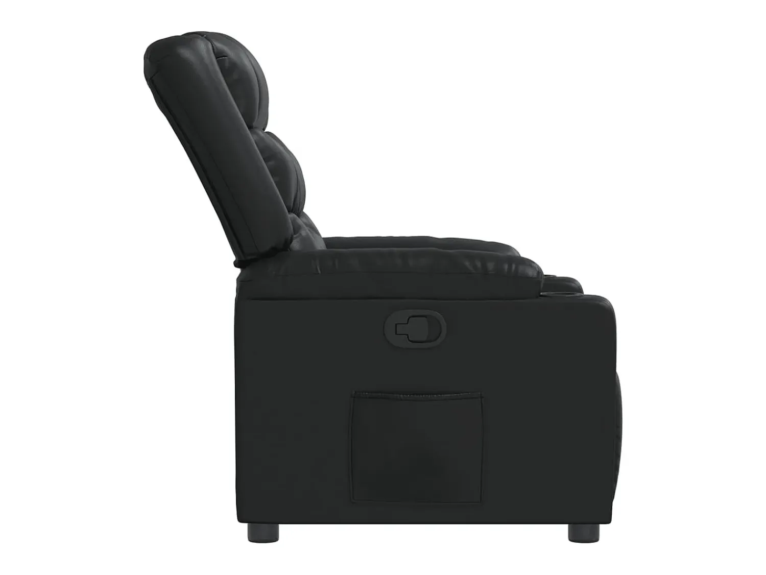 Poltrona|vidaxl Poltrona reclinável couro artificial Preto