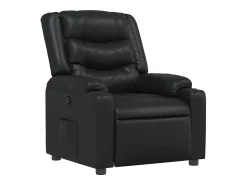 Poltrona|vidaxl Poltrona reclinável couro artificial Preto