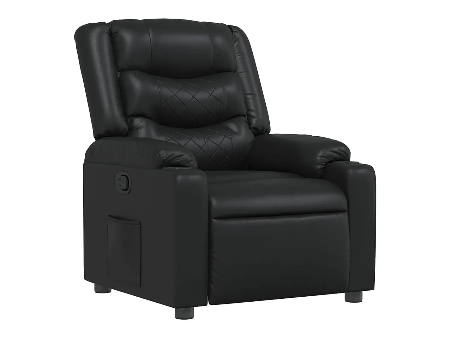 Poltrona|vidaxl Poltrona reclinável couro artificial Preto