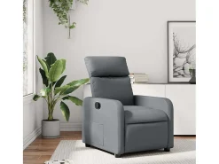 New Poltrona reclinável couro artificial SHL660431 Cinzento