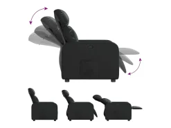 Poltrona* Poltrona reclinável couro artificial SHL621326 Preto
