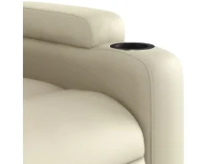 Poltrona| Poltrona reclinável couro artificial cor SHL863508 Creme