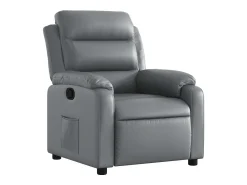 Best vidaxl Poltrona reclinável couro artificial Cinzento