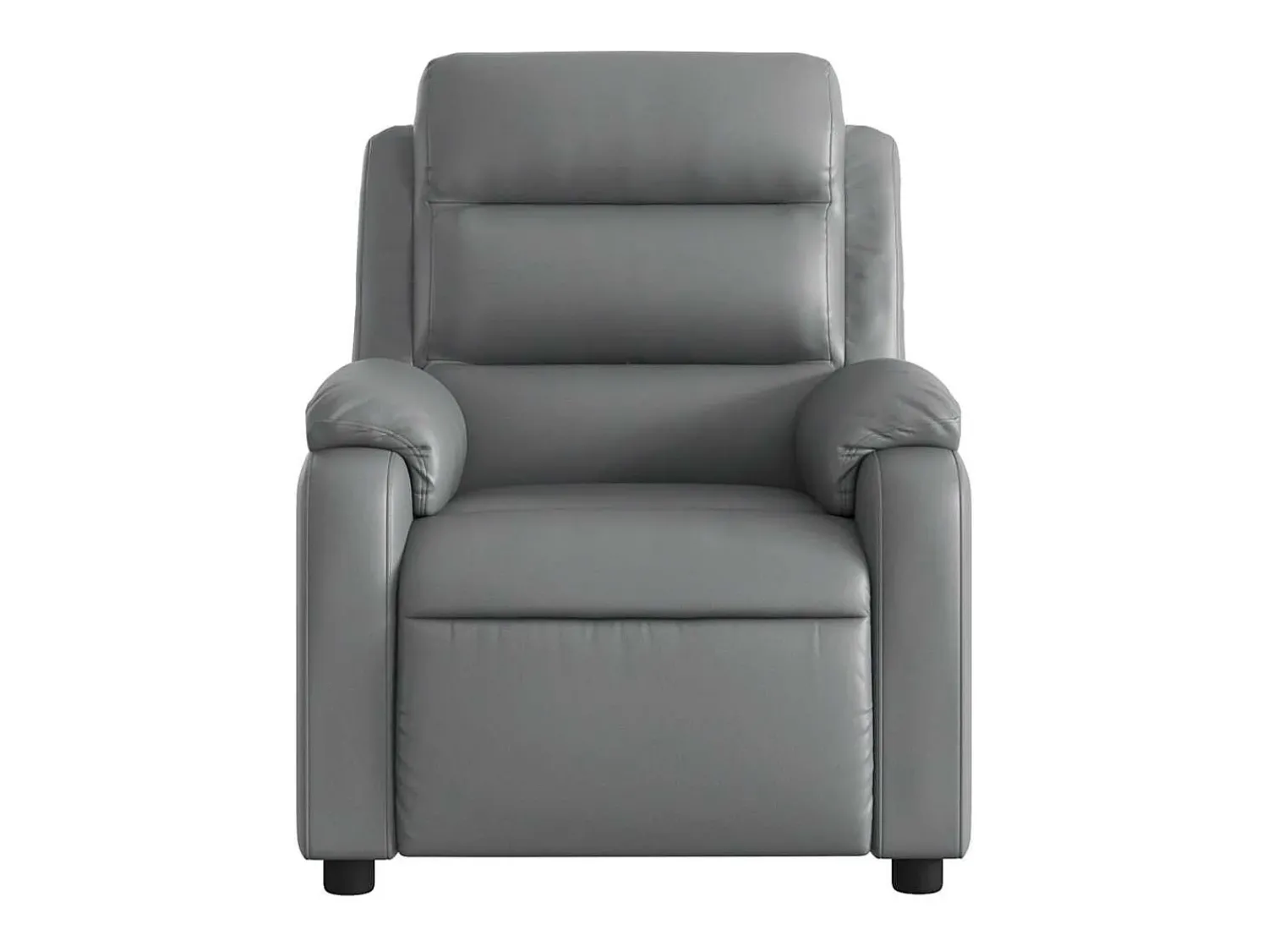 Best vidaxl Poltrona reclinável couro artificial Cinzento