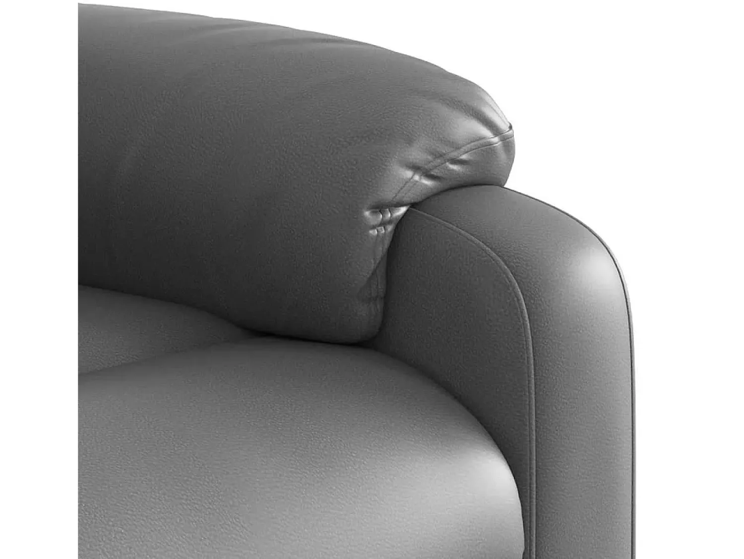 Best vidaxl Poltrona reclinável couro artificial Cinzento