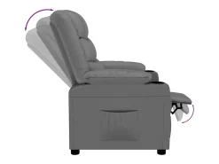 Hot Poltrona reclinável couro artificial SHL980419 Cinzento