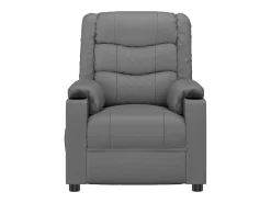 Hot Poltrona reclinável couro artificial SHL980419 Cinzento