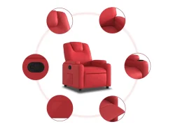 Poltrona reclinável couro artificial SHL20551^ Poltrona