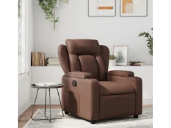 Poltrona* Poltrona reclinável couro artificial SHL55639 Castanho