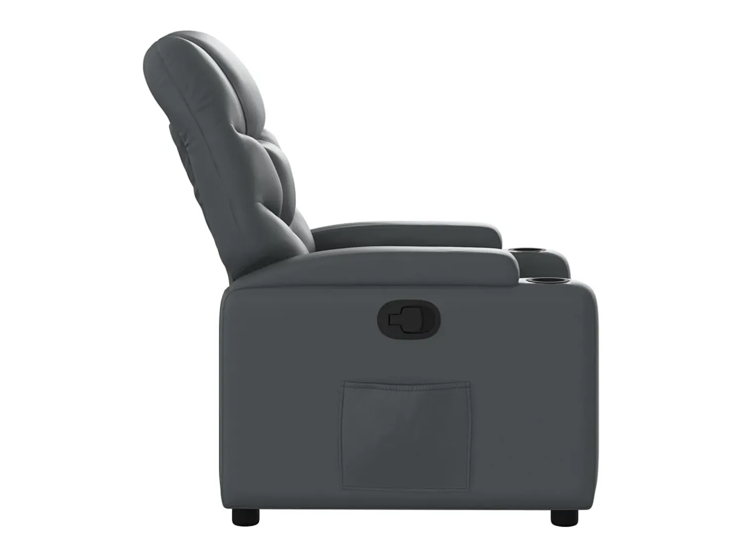 New Poltrona reclinável couro artificial SHL336956 Cinzento