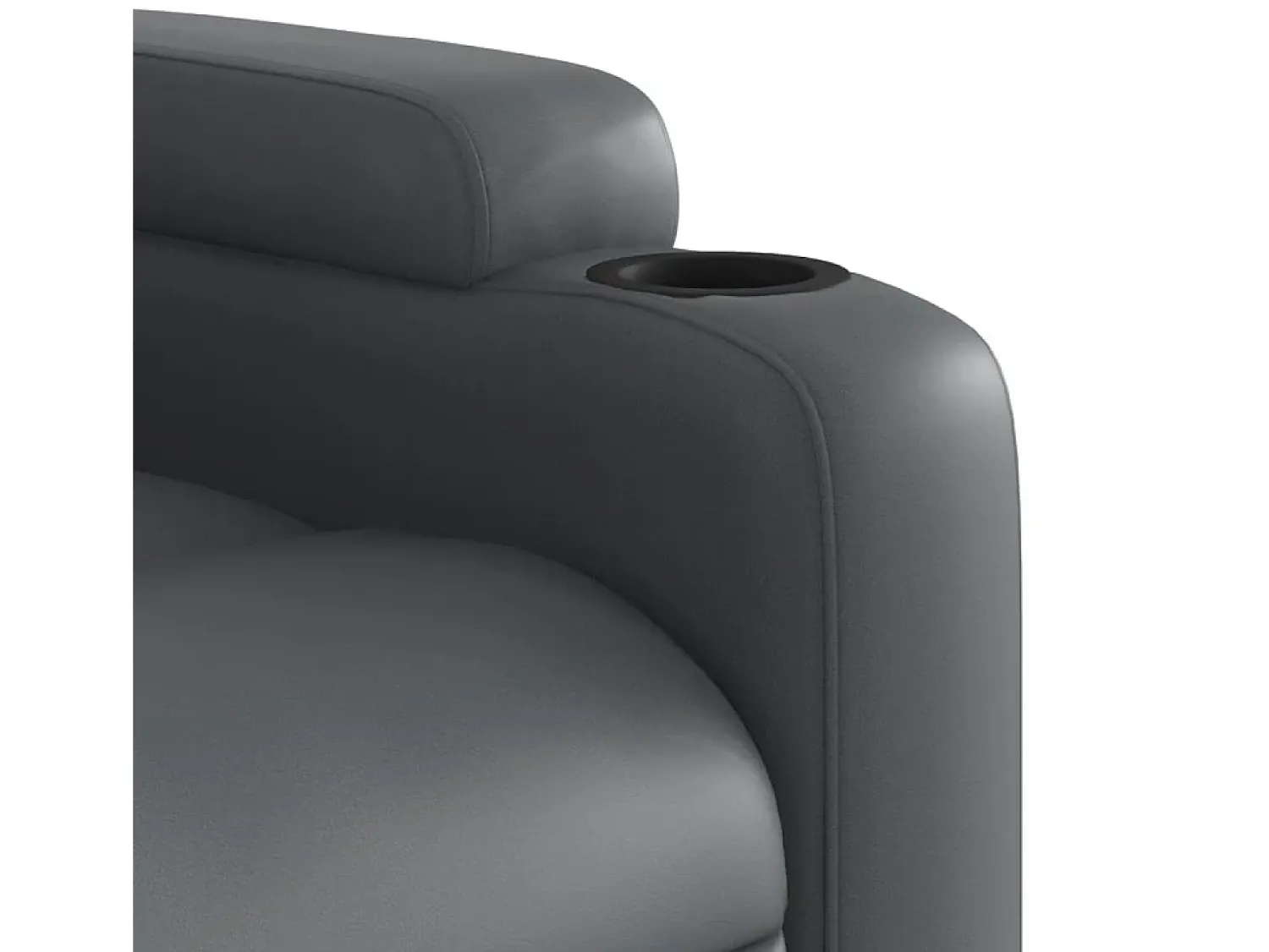 New Poltrona reclinável couro artificial SHL336956 Cinzento