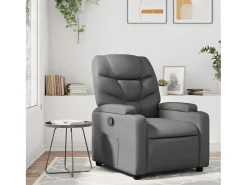 New Poltrona reclinável couro artificial SHL336956 Cinzento