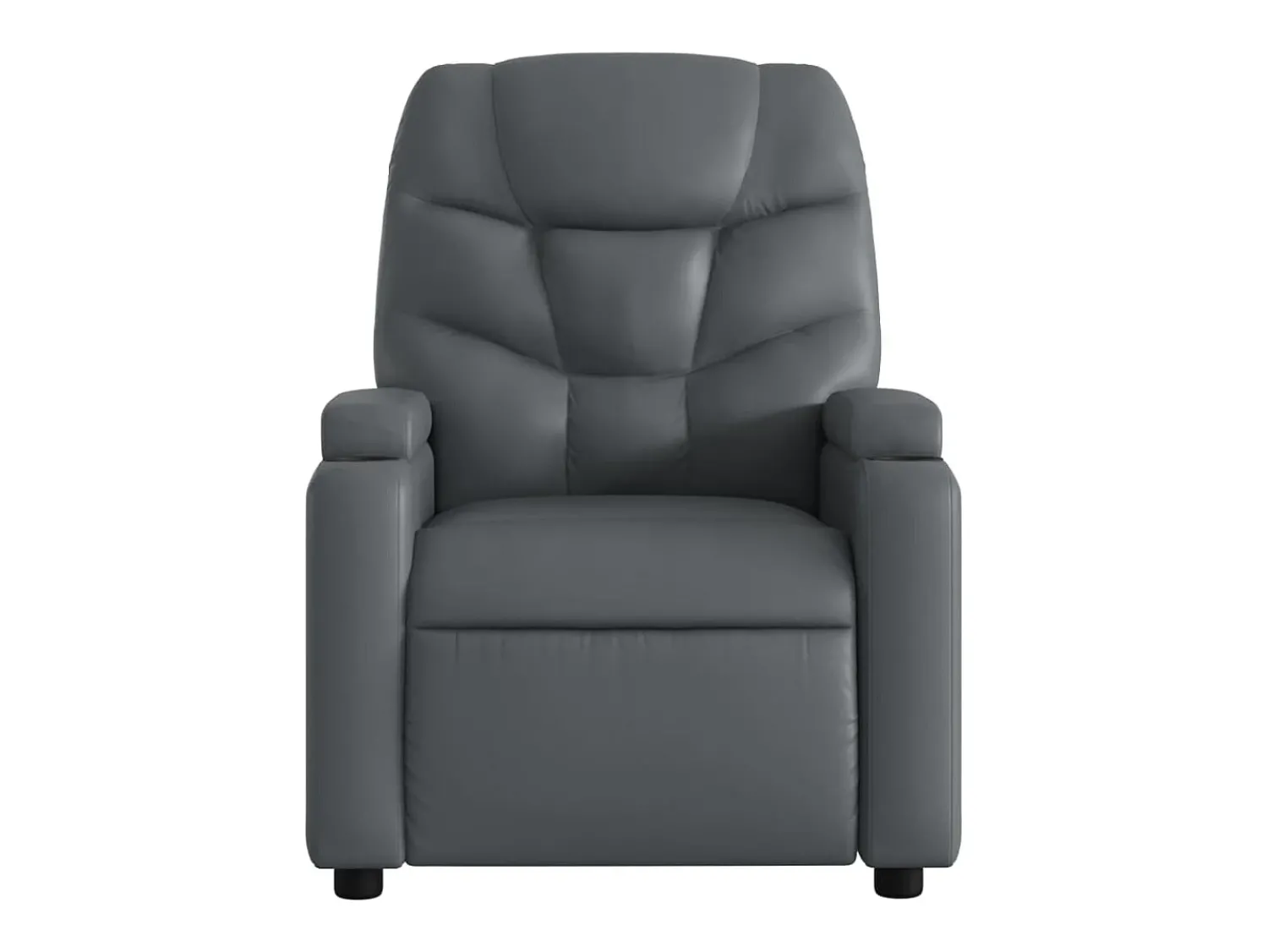 New Poltrona reclinável couro artificial SHL336956 Cinzento