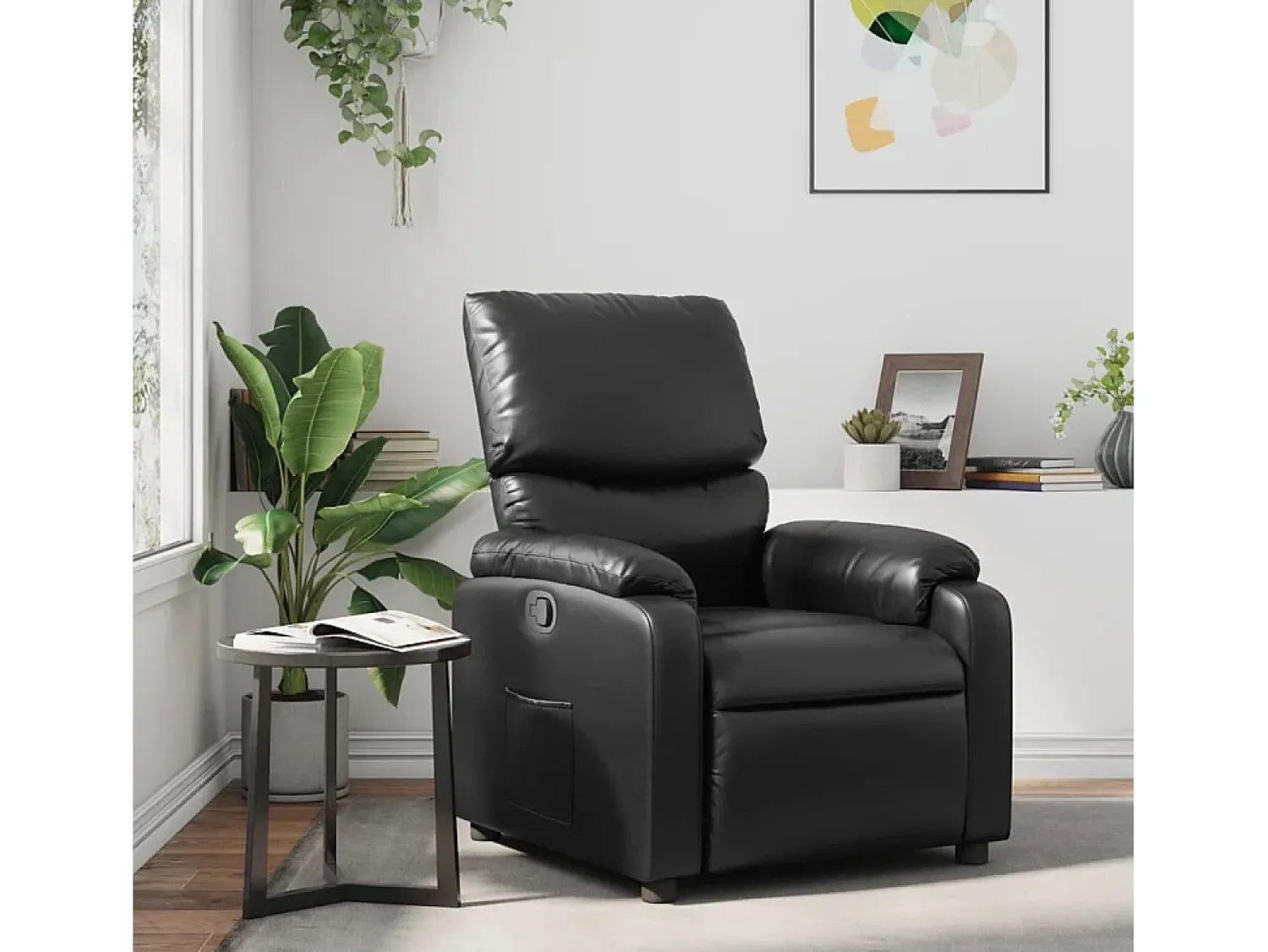 Poltrona* Poltrona reclinável couro artificial SHL589513 Preto