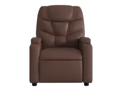 New Poltrona reclinável couro artificial SHL650249 Castanho
