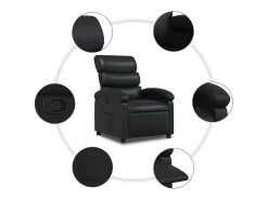 vidaxl Poltrona reclinável couro artificial^ Poltrona