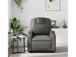 Poltrona* Poltrona reclinável couro artificial SHL183737 Cinzento