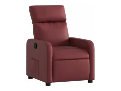 Hot Poltrona reclinável couro artificial tinto PT524229 Vermelho