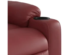 Poltrona| Poltrona reclinável couro artificial tinto SHL200368 Vermelho