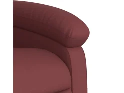 Hot vidaxl Poltrona reclinável couro artificial vermelho tinto Bordeaux