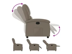Poltrona reclinável couro artificial cor cappuccino SHL530797^ Poltrona
