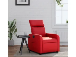 Poltrona reclinável couro artificial SHL456522^ Poltrona