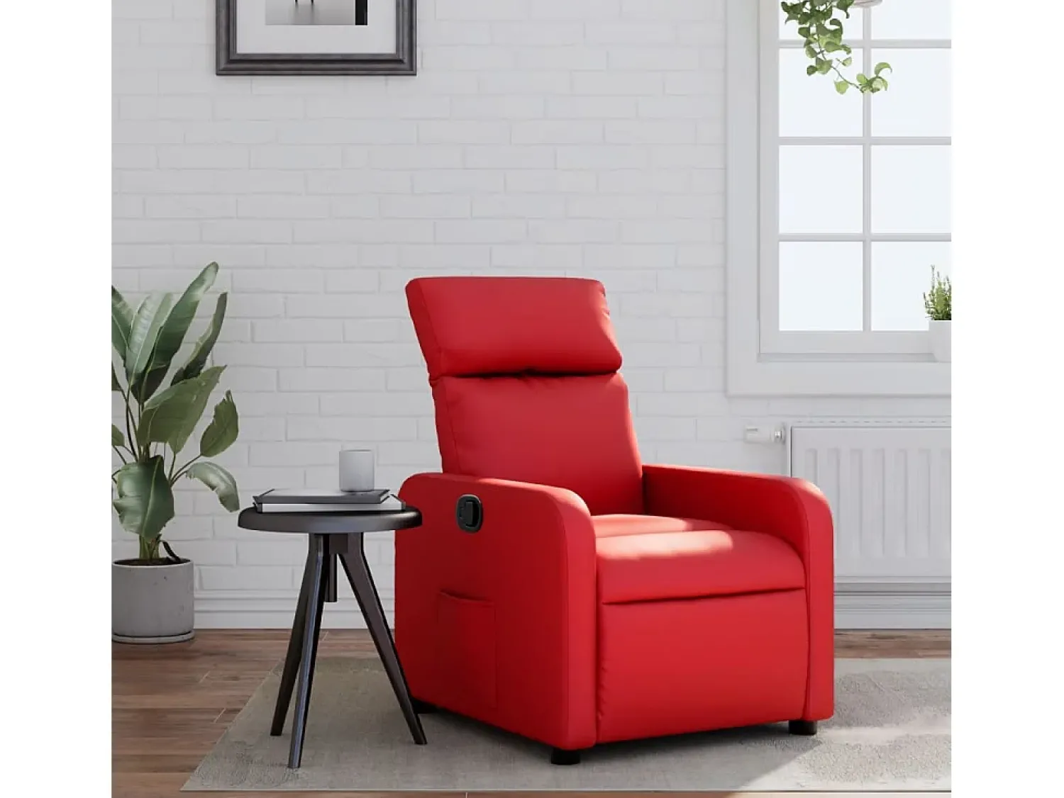 Poltrona reclinável couro artificial SHL456522^ Poltrona