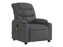 New Poltrona reclinável de massagens elétrica tecido cinza-escuro SHL991235 Cinza antracite