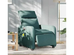 Online Poltrona reclinável de massagens elétrica tecido verde-escuro SHL217937 Verde pinho