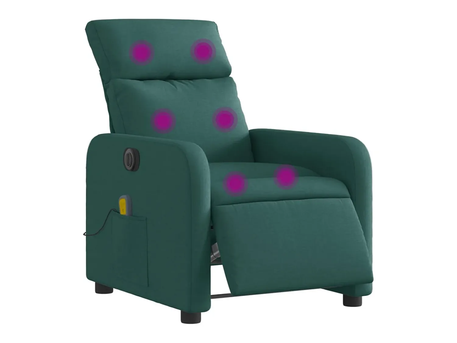 Online Poltrona reclinável de massagens elétrica tecido verde-escuro SHL217937 Verde pinho