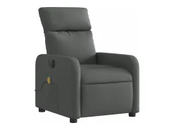 Poltrona reclinável de massagens elétrica tecido cinza-escuro SHL404258 Cinza antracite