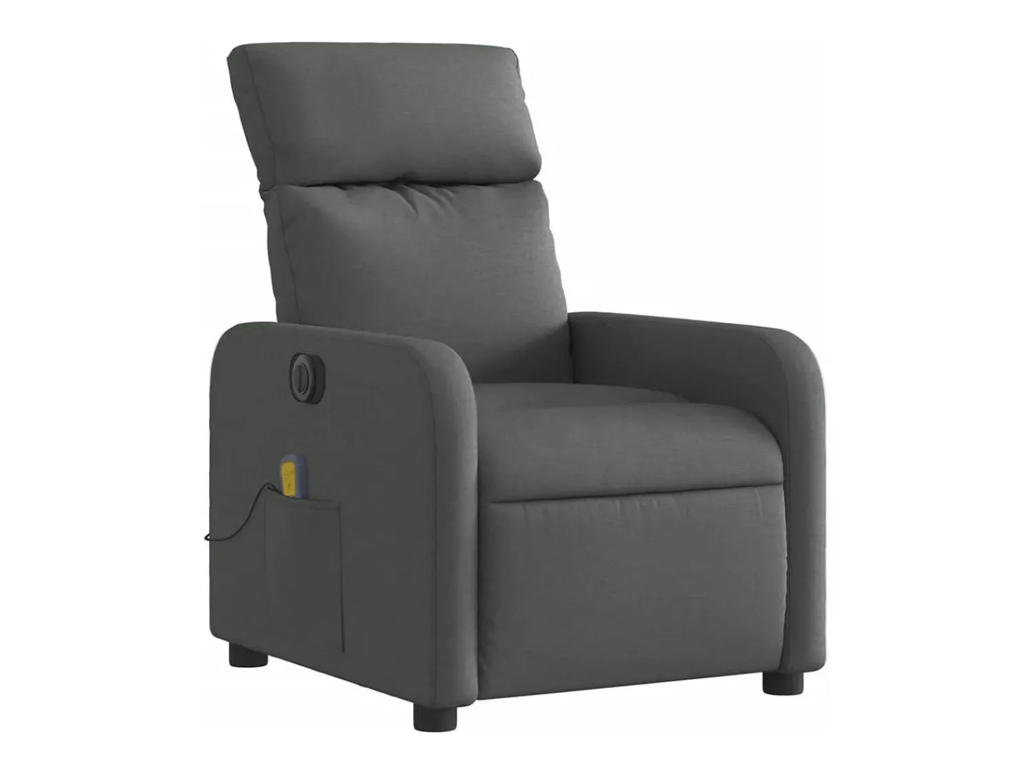 Poltrona reclinável de massagens elétrica tecido cinza-escuro SHL404258 Cinza antracite