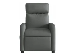 Poltrona reclinável de massagens elétrica tecido cinza-escuro SHL404258 Cinza antracite