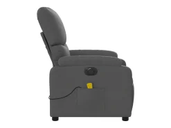 Sale Poltrona reclinável de massagens elétrica tecido cinza-escuro SHL318095 Cinza antracite