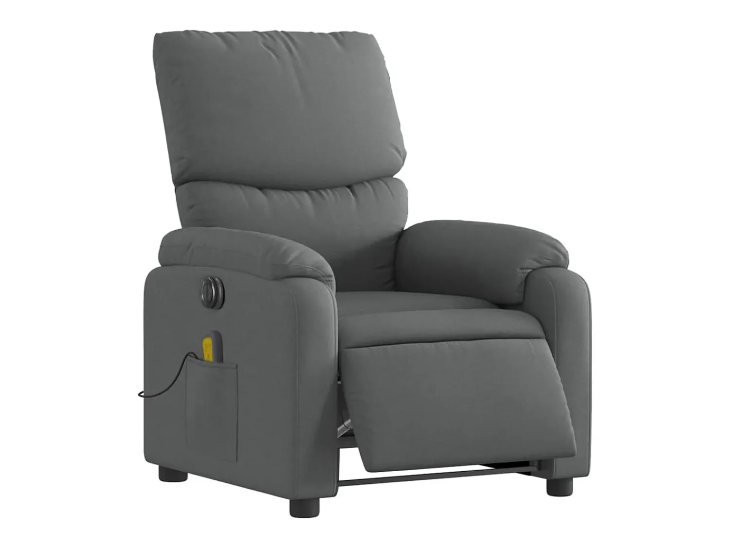 Sale Poltrona reclinável de massagens elétrica tecido cinza-escuro SHL318095 Cinza antracite