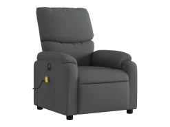 Sale Poltrona reclinável de massagens elétrica tecido cinza-escuro SHL318095 Cinza antracite